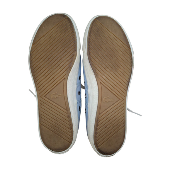 Lacoste Blue Women's Canvas Lace Up Sneaker size - Picture 6 of 7